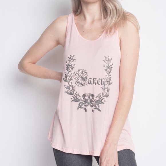 Tops | Soft Flare Fancy Sleeveless Tank Top Pink | Poshmark
